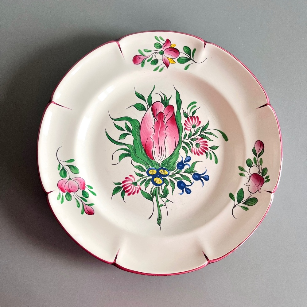 Vintage Lunéville plate / assiette faïence Lunéville